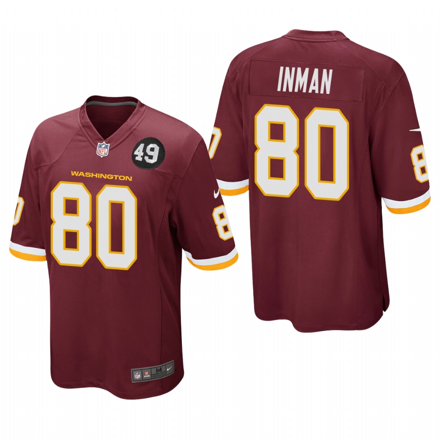 Washington Redskins #80 Dontrelle Inman Men's Nike Burgundy Bobby Mitchell Uniform Patch NFL Game Jersey Washington Redskins #80 Dontrelle Inman Men's Nike Burgundy Bobby Mitchell Uniform Patch NFL Game Jersey