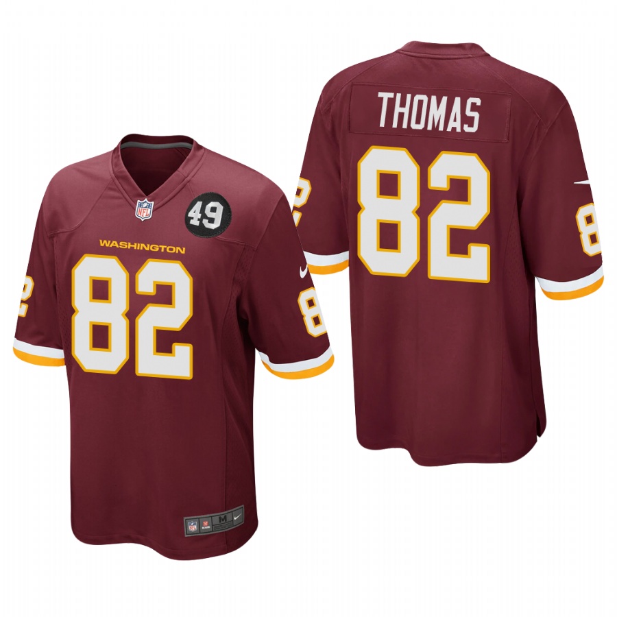 Washington Redskins #82 Logan Thomas Men's Nike Burgundy Bobby Mitchell Uniform Patch NFL Game Jersey Washington Redskins #82 Logan Thomas Men's Nike Burgundy Bobby Mitchell Uniform Patch NFL Game Jersey