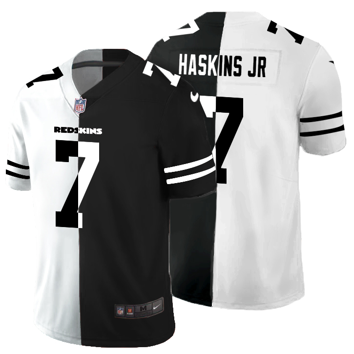 Washington Redskins #7 Dwayne Haskins Jr Men's Black V White Peace Split Nike Vapor Untouchable Limited NFL Jersey Washington Redskins #7 Dwayne Haskins Jr Men's Black V White Peace Split Nike Vapor Untouchable Limited NFL Jersey