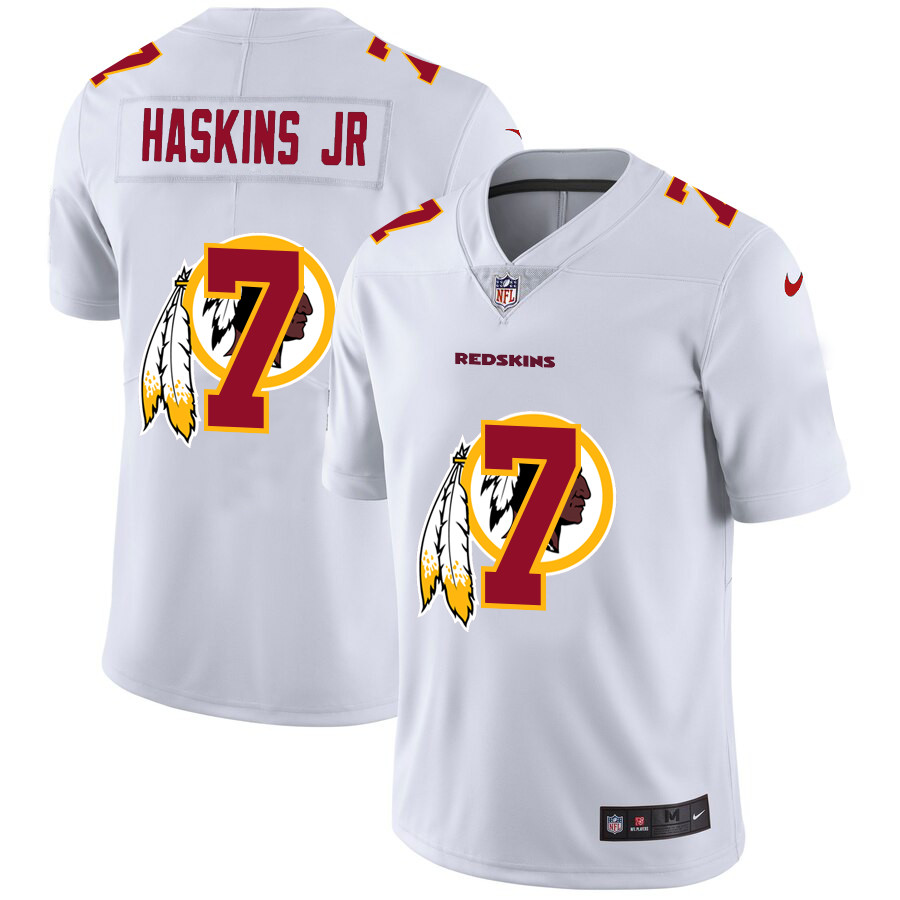 Washington Redskins #7 Dwayne Haskins Jr White Men's Nike Team Logo Dual Overlap Limited NFL Jersey Washington Redskins #7 Dwayne Haskins Jr White Men's Nike Team Logo Dual Overlap Limited NFL Jersey