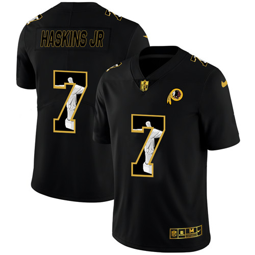 Washington Redskins #7 Dwayne Haskins Jr Men's Nike Carbon Black Vapor Cristo Redentor Limited NFL Jersey