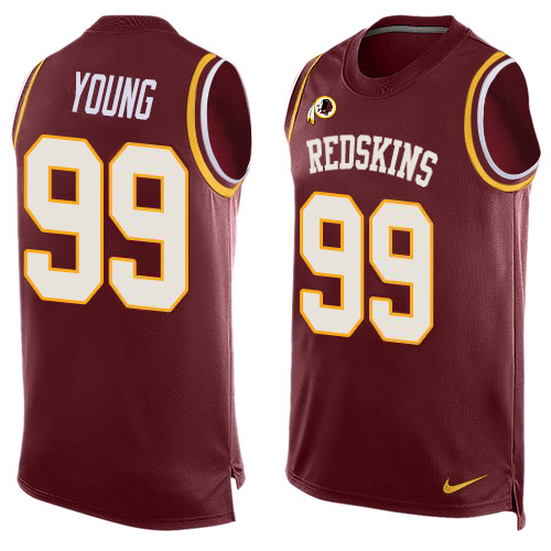 Nike Redskins #99 Chase Young Burgundy Red Team Color Men's Stitched NFL Limited Tank Top Jersey Nike Redskins #99 Chase Young Burgundy Red Team Color Men's Stitched NFL Limited Tank Top Jersey