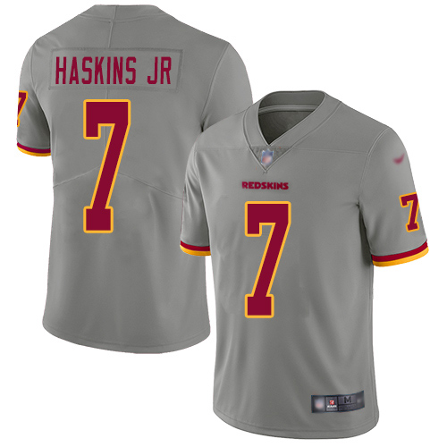 Redskins #7 Dwayne Haskins Jr Gray Men's Stitched Football Limited Inverted Legend Jersey Redskins #7 Dwayne Haskins Jr Gray Men's Stitched Football Limited Inverted Legend Jersey