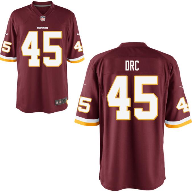 Nike Redskins 45 Drc Burgundy Game Jersey Nike Redskins 45 Drc Burgundy Game Jersey