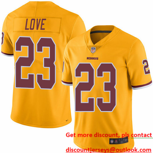 Redskins #23 Bryce Love Gold Men's Stitched Football Limited Rush Jersey Redskins #23 Bryce Love Gold Men's Stitched Football Limited Rush Jersey