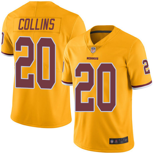 Redskins #20 Landon Collins Gold Men's Stitched Football Limited Rush Jersey Redskins #20 Landon Collins Gold Men's Stitched Football Limited Rush Jersey