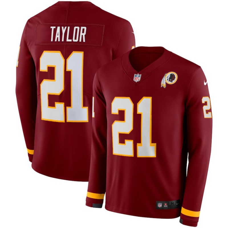 Men's Redskins #21 Sean Taylor Red Team Color Men's Stitched NFL Limited Therma Long Sleeve Jersey Men's Redskins #21 Sean Taylor Red Team Color Men's Stitched NFL Limited Therma Long Sleeve Jersey