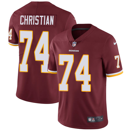 Nike Redskins #74 Geron Christian Burgundy Red Team Color Men's Stitched NFL Vapor Untouchable Limited Jersey Nike Redskins #74 Geron Christian Burgundy Red Team Color Men's Stitched NFL Vapor Untouchable Limited Jersey