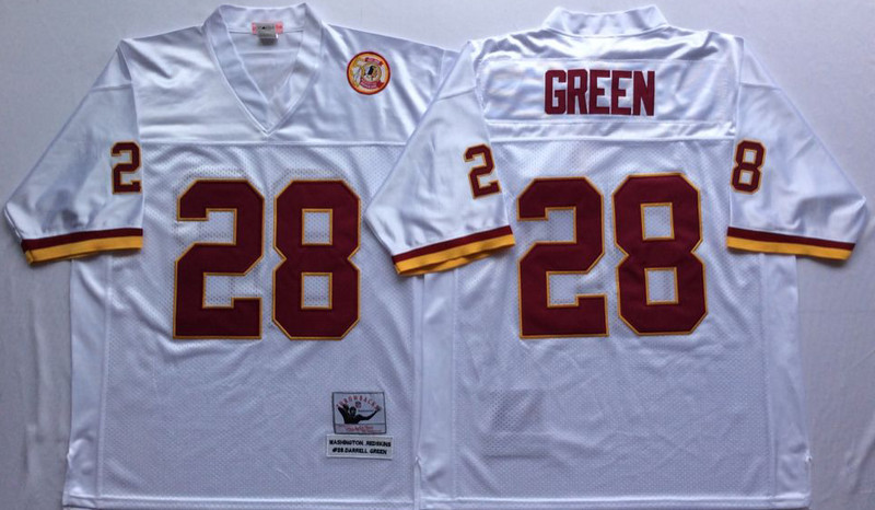 Mitchell And Ness Redskins #28 Darrell Green white Throwback Stitched NFL Jersey Mitchell And Ness Redskins #28 Darrell Green white Throwback Stitched NFL Jersey