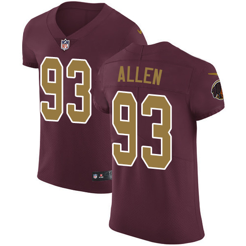 Nike Redskins #93 Jonathan Allen Burgundy Red Alternate Men's Stitched NFL Vapor Untouchable Elite Jersey Nike Redskins #93 Jonathan Allen Burgundy Red Alternate Men's Stitched NFL Vapor Untouchable Elite Jersey