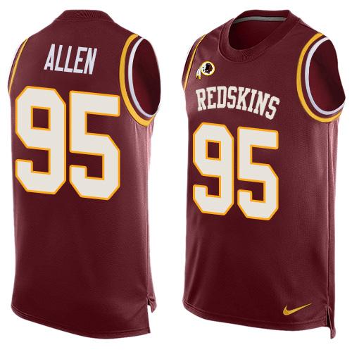 Nike Redskins #95 Jonathan Allen Burgundy Red Team Color Men's Stitched NFL Limited Tank Top Jersey Nike Redskins #95 Jonathan Allen Burgundy Red Team Color Men's Stitched NFL Limited Tank Top Jersey