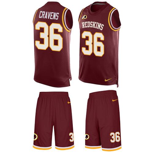 Nike Redskins #36 Su'a Cravens Burgundy Red Team Color Men's Stitched NFL Limited Tank Top Suit Jersey Nike Redskins #36 Su'a Cravens Burgundy Red Team Color Men's Stitched NFL Limited Tank Top Suit Jersey
