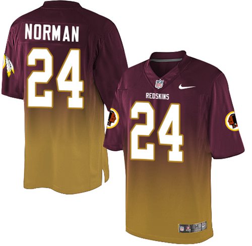 Nike Redskins #24 Josh Norman Burgundy Red Gold Men's Stitched NFL Elite Fadeaway Fashion Jersey Nike Redskins #24 Josh Norman Burgundy Red Gold Men's Stitched NFL Elite Fadeaway Fashion Jersey