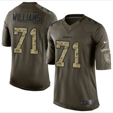 Nike Washington Redskins #71 Trent Williams Green Men's Stitched NFL Limited Salute to Service Jersey Nike Washington Redskins #71 Trent Williams Green Men's Stitched NFL Limited Salute to Service Jersey