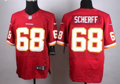 New Washington Redskins #68 Scherff Burgundy Red Team Color Men's Stitched NFL Elite jersey