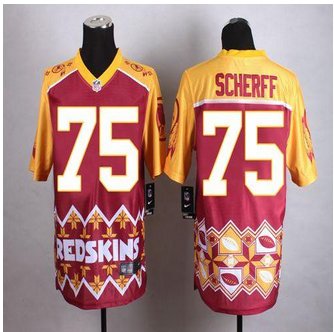 New Washington Redskins #75 Brandon Scherff Burgundy Red Men's Stitched NFL Elite Noble Fashion Jersey