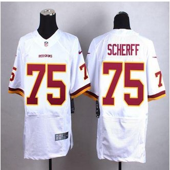 New Washington Redskins #75 Brandon Scherff White Men's Stitched NFL Elite Jersey