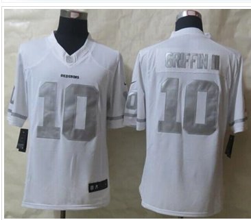 NEW Washington Redskins #10 Robert Griffin III White NFL Limited Platinum Jersey NEW Washington Redskins #10 Robert Griffin III White NFL Limited Platinum Jersey