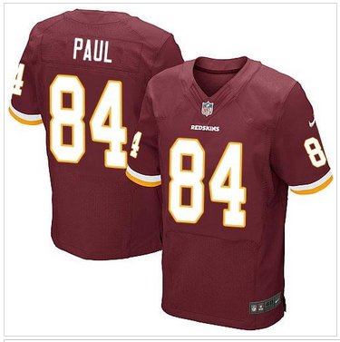 NEW Washington Redskins #84 Niles Paul Burgundy Red Team Color NFL Elite Jersey