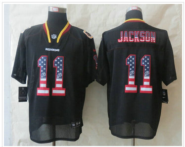 New Washington Red Skins #11 DeSean Jackson USA Flag Fashion Black Elite Jerseys New Washington Red Skins #11 DeSean Jackson USA Flag Fashion Black Elite Jerseys