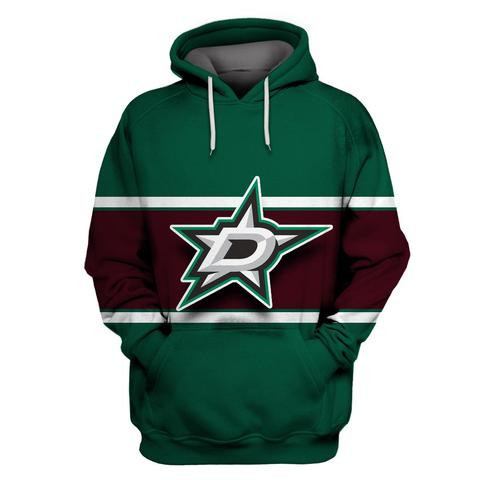 Dallas Stars Green Wine All Stitched Hooded Sweatshirt Dallas Stars Green Wine All Stitched Hooded Sweatshirt
