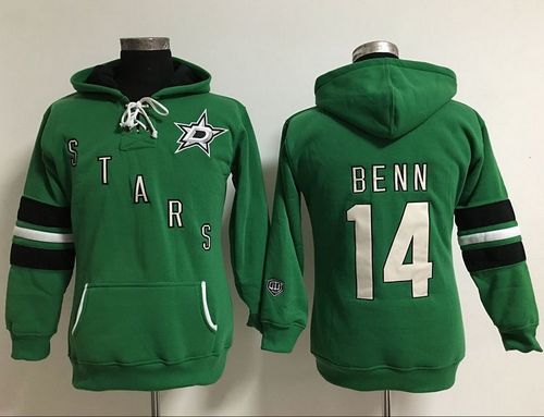 Dallas Stars #14 Jamie Benn Green Women's Old Time Heidi Hoodie NHL Hoodie Dallas Stars #14 Jamie Benn Green Women's Old Time Heidi Hoodie NHL Hoodie