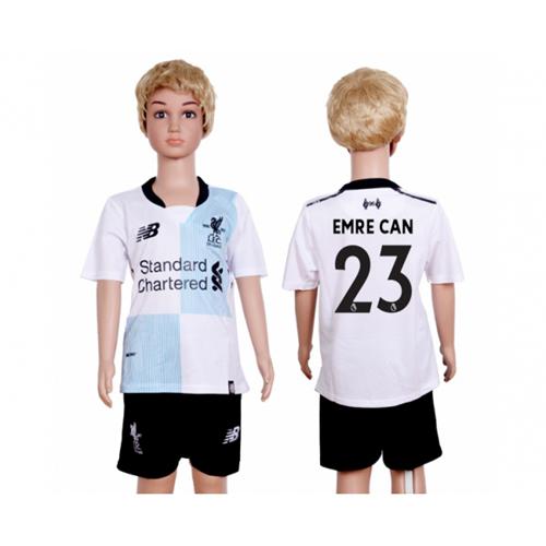Liverpool #23 Emre Can Away Kid Soccer Club Jersey