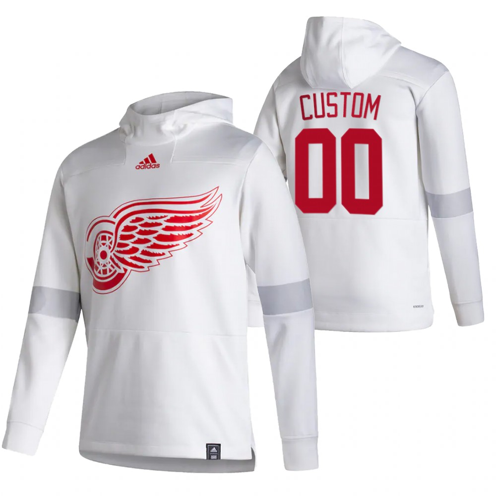 Detroit Red Wings Custom Adidas Reverse Retro Pullover Hoodie White Detroit Red Wings Custom Adidas Reverse Retro Pullover Hoodie White