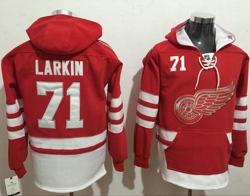Red Wings #71 Dylan Larkin Red Name & Number Pullover NHL Hoodie Red Wings #71 Dylan Larkin Red Name & Number Pullover NHL Hoodie