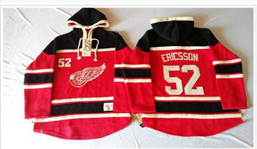 Detroit Red Wings #52 Jonathan Ericsson Red Sawyer Hooded Sweatshirt Stitched NHL Jersey Detroit Red Wings #52 Jonathan Ericsson Red Sawyer Hooded Sweatshirt Stitched NHL Jersey