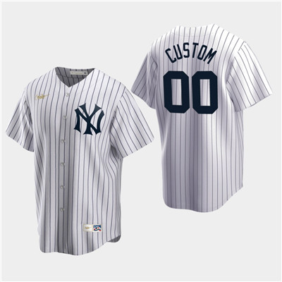 Men's Custom New York Yankees White Home Cooperstown Collection Nike Jersey Men's Custom New York Yankees White Home Cooperstown Collection Nike Jersey