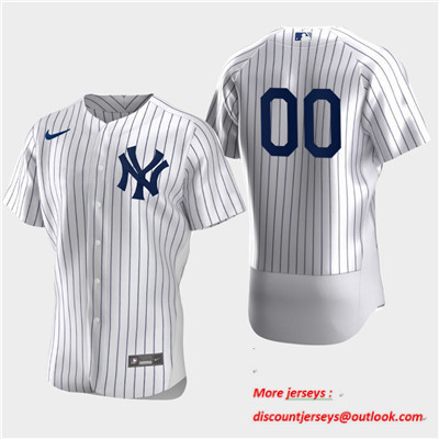 Men's Custom New York Yankees Custom Nike Flexbase White Jersey Men's Custom New York Yankees Custom Nike Flexbase White Jersey