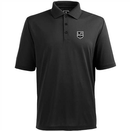 Los Angeles Kings Antigua Pique Xtra-Lite Polo - Black Los Angeles Kings Antigua Pique Xtra-Lite Polo - Black