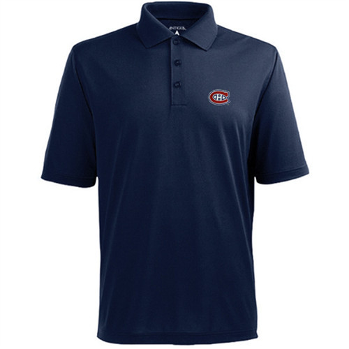 Montreal Canadiens Antigua Pique Xtra-Lite Polo - Navy Montreal Canadiens Antigua Pique Xtra-Lite Polo - Navy
