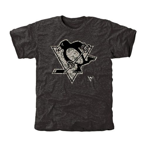 Men's Pittsburgh Penguins Black Rink Warrior T-Shirt Men's Pittsburgh Penguins Black Rink Warrior T-Shirt
