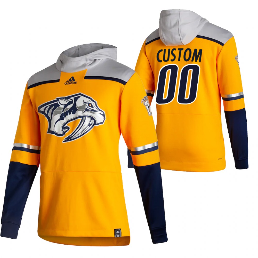 Nashville Predators Custom Adidas Reverse Retro Pullover Hoodie Gold Nashville Predators Custom Adidas Reverse Retro Pullover Hoodie Gold