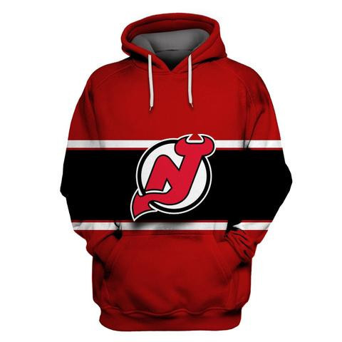 Devils Red All Stitched Hooded Sweatshirt Devils Red All Stitched Hooded Sweatshirt