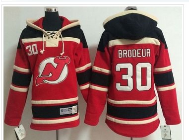 Youth NHL Devils #30 Martin Brodeur Red Sawyer Hooded Sweatshirt Jersey Youth NHL Devils #30 Martin Brodeur Red Sawyer Hooded Sweatshirt Jersey
