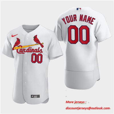 Men's Custom St. Louis Cardinals Custom Nike White Flexbase Jersey Men's Custom St. Louis Cardinals Custom Nike White Flexbase Jersey