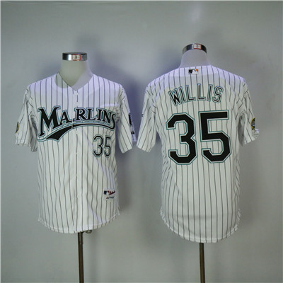 Marlins #35 Dontrelle Willis White Throwback Stitched MLB Jersey