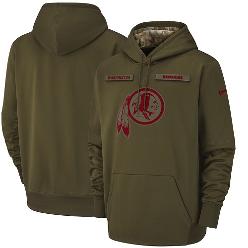 Men's Washington Redskins Nike Olive Salute to Service Sideline Therma Performance Pullover Hoodie Men's Washington Redskins Nike Olive Salute to Service Sideline Therma Performance Pullover Hoodie