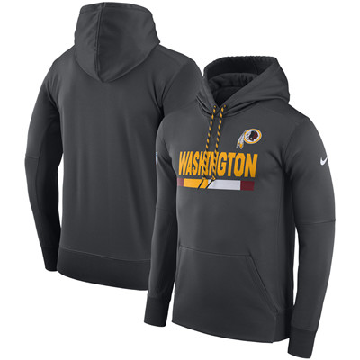 Men's Washington Redskins Nike Charcoal Sideline Team Name Performance Pullover Hoodie Men's Washington Redskins Nike Charcoal Sideline Team Name Performance Pullover Hoodie