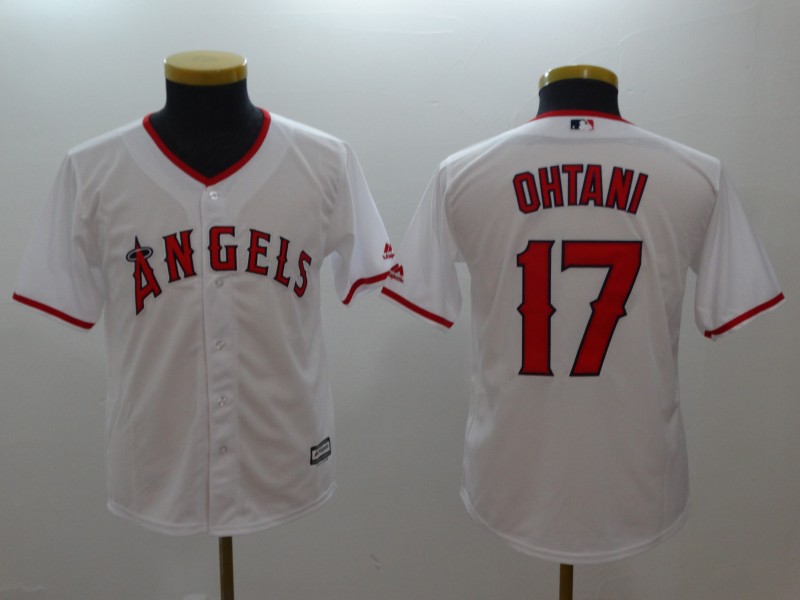 Youth Angels #17 Shohei Ohtani White Youth Cool Base Jersey Youth Angels #17 Shohei Ohtani White Youth Cool Base Jersey