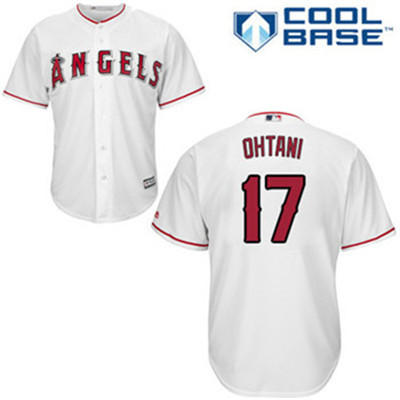 Angels #17 Shohei Ohtani White Cool Base Stitched Youth MLB Jersey Angels #17 Shohei Ohtani White Cool Base Stitched Youth MLB Jersey