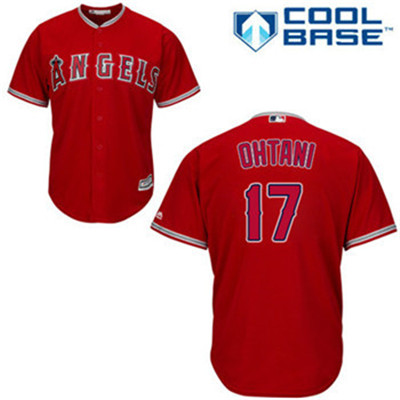 Angels #17 Shohei Ohtani Red Cool Base Stitched Youth MLB Jersey Angels #17 Shohei Ohtani Red Cool Base Stitched Youth MLB Jersey