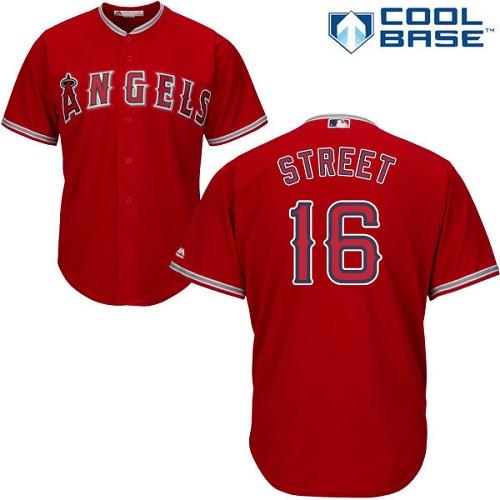Angels #16 Huston Street Red Cool Base Stitched Youth MLB Jersey Angels #16 Huston Street Red Cool Base Stitched Youth MLB Jersey