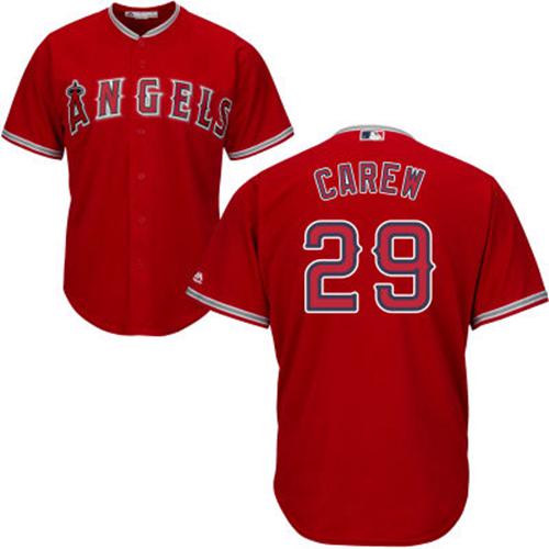 Angels #29 Rod Carew Red Cool Base Stitched Youth MLB Jersey Angels #29 Rod Carew Red Cool Base Stitched Youth MLB Jersey