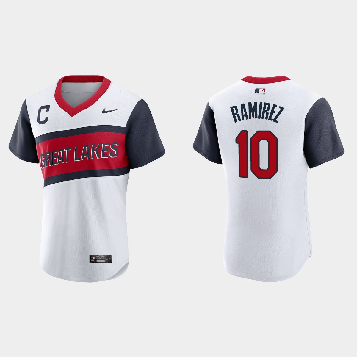 Cleveland Indians #10 Harold Ramirez Men's Nike White 2021 Little League Class Authentic MLB Jersey Cleveland Indians #10 Harold Ramirez Men's Nike White 2021 Little League Class Authentic MLB Jersey