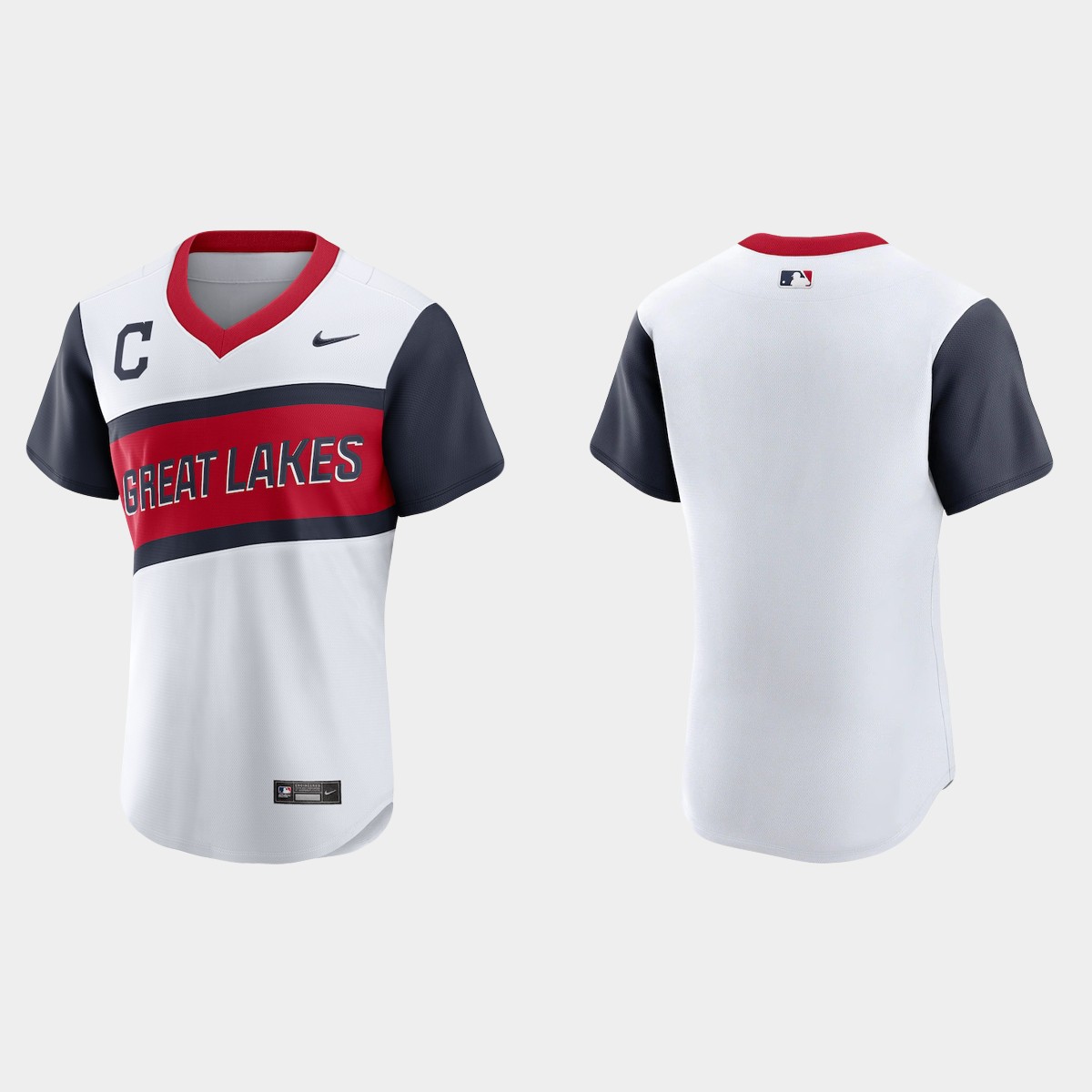 Cleveland Indians Men's Nike White 2021 Little League Class Authentic MLB Jersey Cleveland Indians Men's Nike White 2021 Little League Class Authentic MLB Jersey