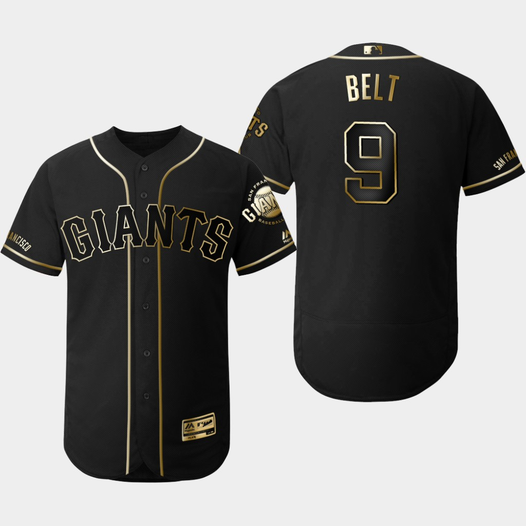 Giants 9 Brandon Belt Black Gold Flexbase Jersey Giants 9 Brandon Belt Black Gold Flexbase Jersey